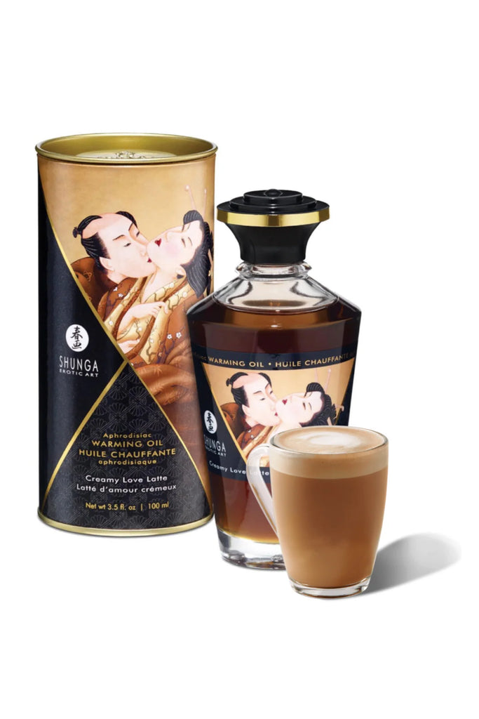 Intimate Kisses Aphrodisiac Warming Oil - Latte d'Amour by Shunga
