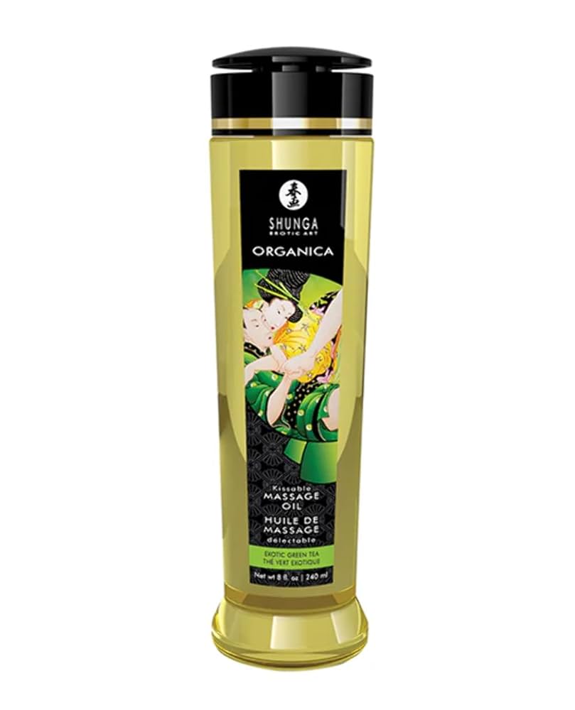 Erotic Art Organica - Kissable Massage Oil - 8.0 Oz - Exotic Green Tea