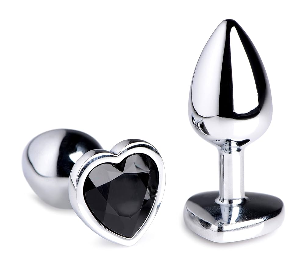 BOOTY SPARKS-BLACK HEART GEM SMALL ANAL PLUG