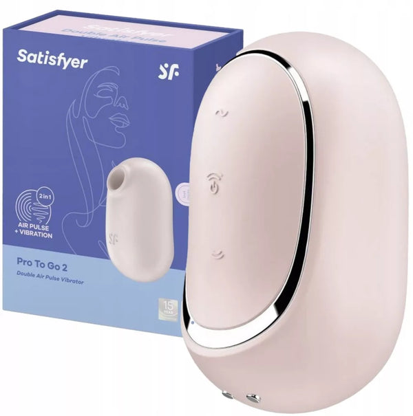 Satisfyer Pro To Go 2 Beige - Vacuum Clitoral Stimulator, beige