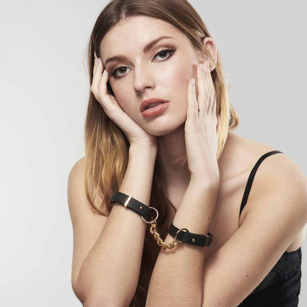 Bijoux Indiscrets – Maze Wide Choker With Leash – Black