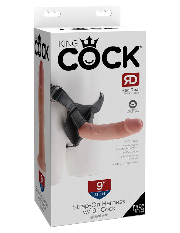 King   Cock   Strap   on   Harness   with   9